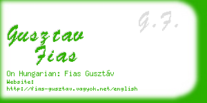 gusztav fias business card